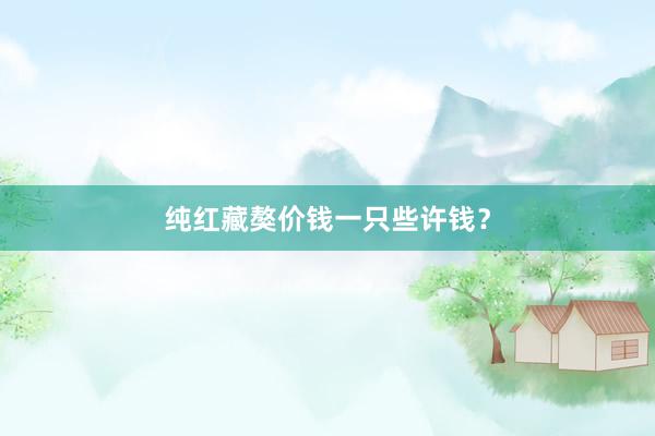 纯红藏獒价钱一只些许钱？